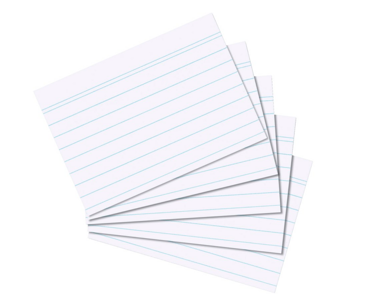 A7 Lined Flashcards (10x7), 100pcs Herlitz