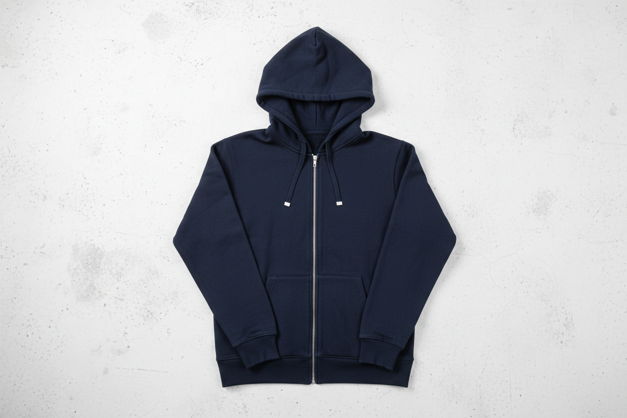 navy zipper hoodie
