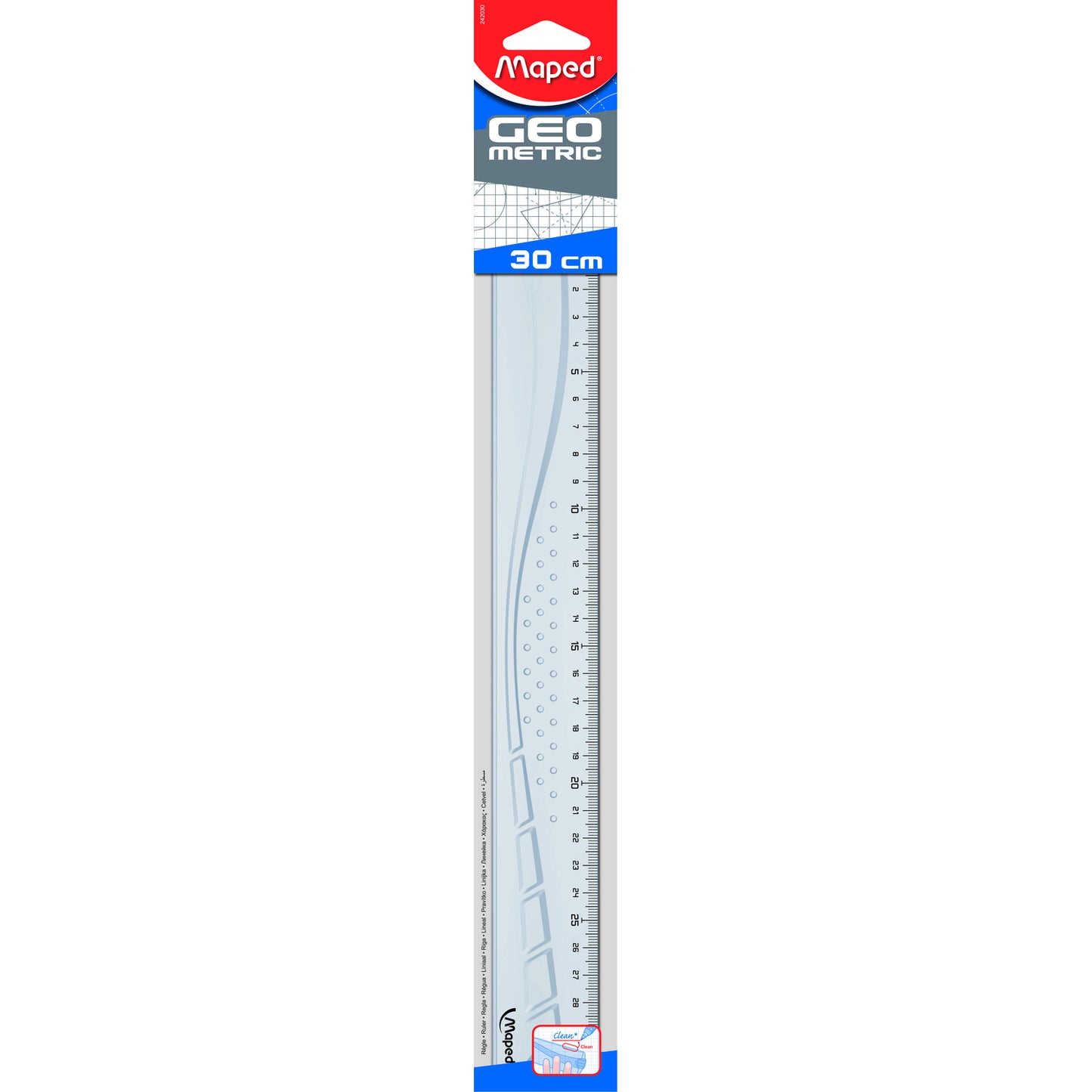 Geometric Ruler Maped 30cm