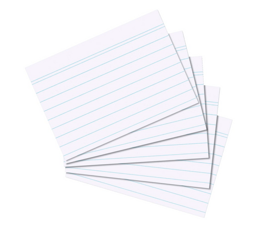 A6 Lined Flashcards (105x148), 50pcs Papeteria Migros