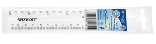 Plastic Ruler 15cm Ruler (Westcott)