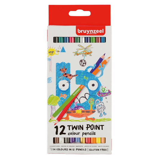 Color Pencils - 12 Pack ‐ Twin point