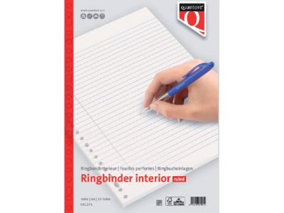 Quantore A4 23-Hole Lined Paper