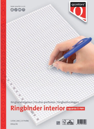 Ringbinder Quantore A4 5mm Square Paper